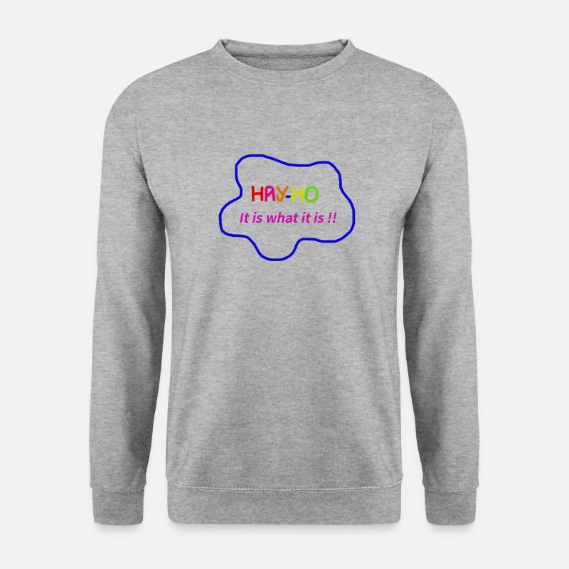 Hay-ho - Unisex Pullover - Weißgrau meliert