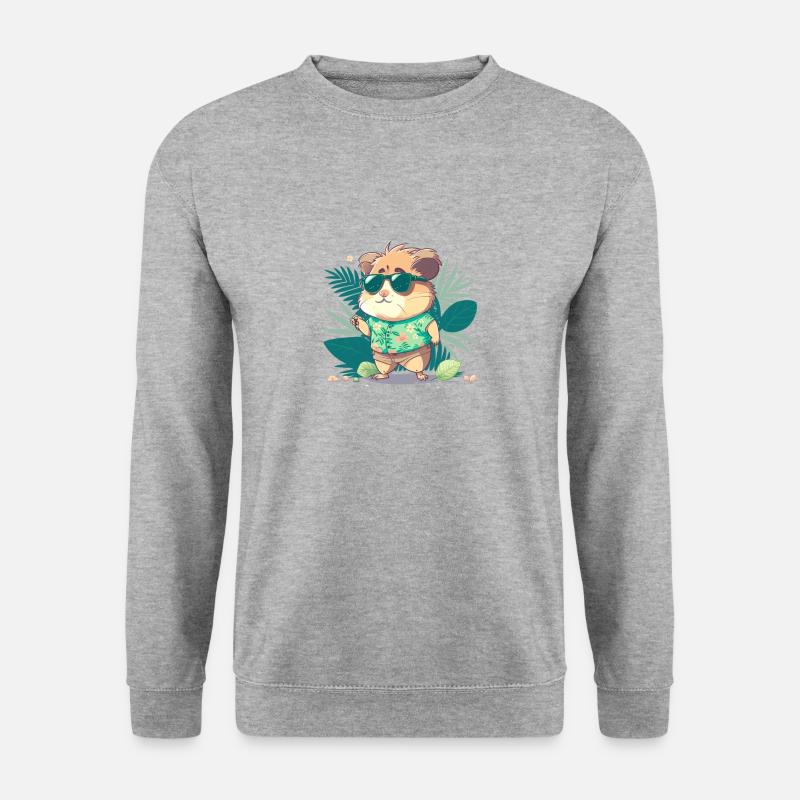 Cool Hamster 3 - Unisex Pullover - Weißgrau meliert