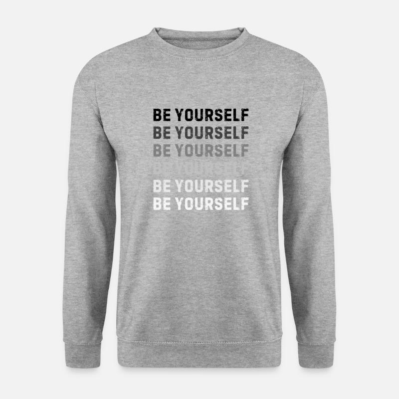 be Yourself - Unisex Pullover - Weißgrau meliert