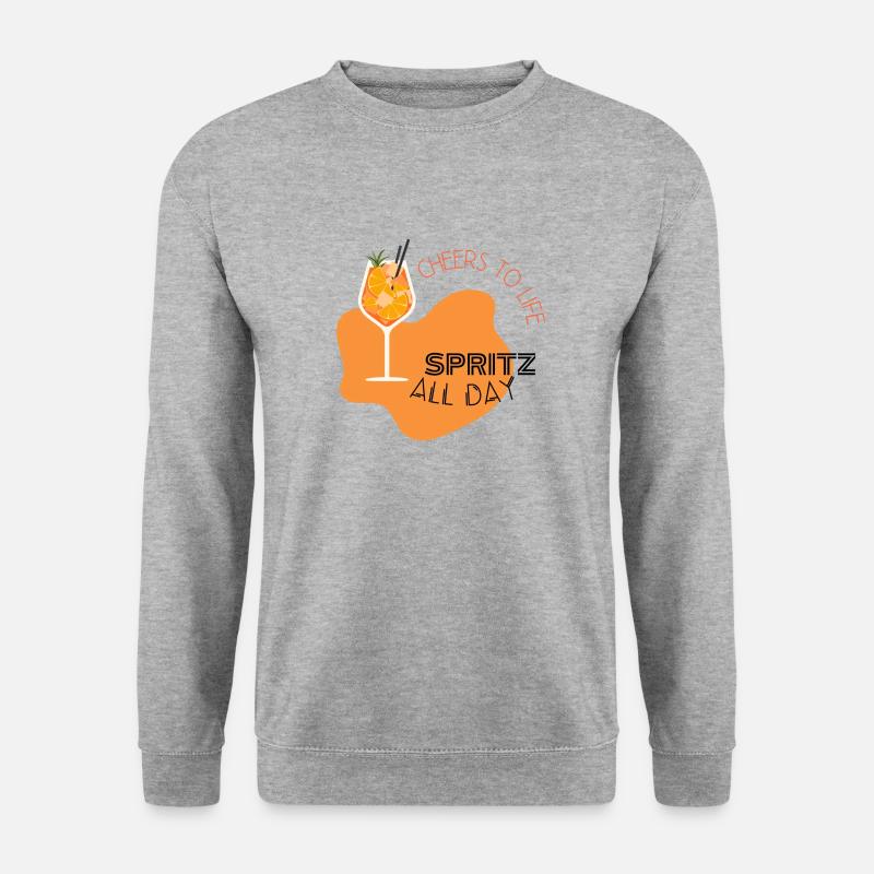 Cheers to Life Shirt - Unisex Pullover - Weißgrau meliert