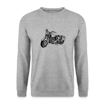 Chopper motorcycle 10_black - Unisex Sweatshirt - salt & pepper - Front - Alina (178cm) & Michal (187cm)