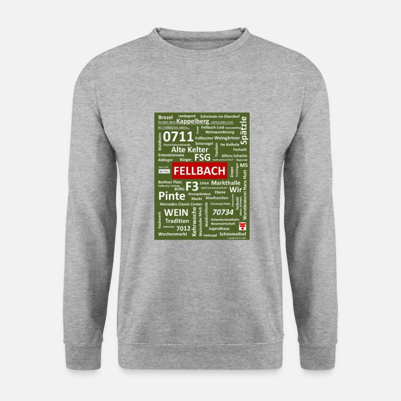 Fellbach - Unisex Pullover - Weißgrau meliert