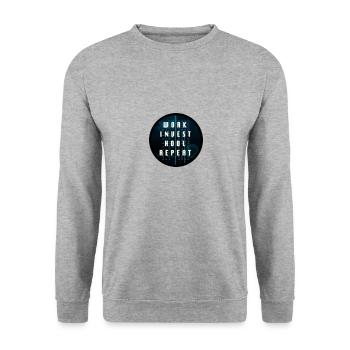 Investor Hodl BTC - Unisex Sweatshirt - salt & pepper - Front - Alina (178cm) & Michal (187cm)