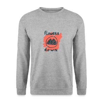 Flowers down - Unisex Sweatshirt - salt & pepper - Front - Alina (178cm) & Michal (187cm)