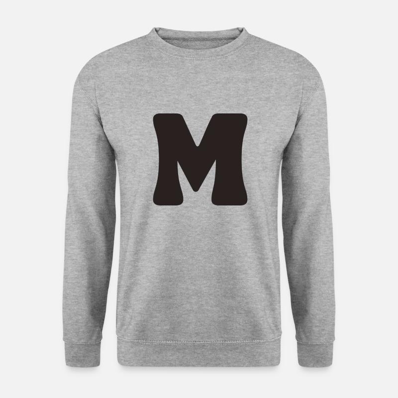 M - Unisex Pullover - Weißgrau meliert