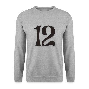 12 - Unisex Pullover - Weißgrau meliert - Vorne - Alina (178cm) & Michal (187cm)