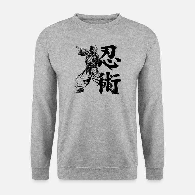 Ninja - Unisex Pullover - Weißgrau meliert