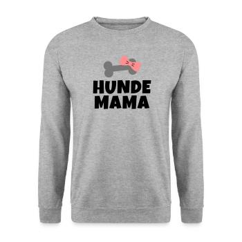 Hunde Mama - Unisex Pullover - Weißgrau meliert - Vorne - Alina (178cm) & Michal (187cm)