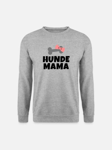 Hunde Mama - Unisex Pullover - Weißgrau meliert