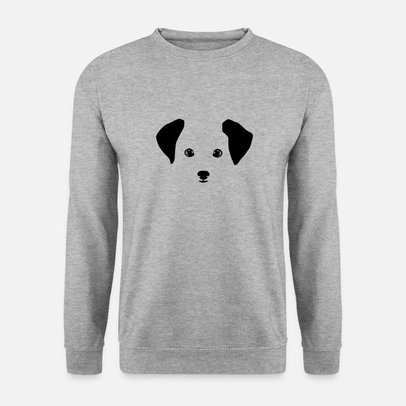 Hund, Hündchen - Unisex Pullover - Weißgrau meliert