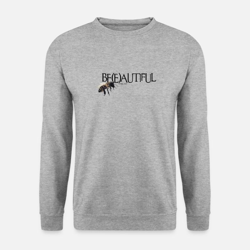Be(e)autiful - Unisex Pullover - Weißgrau meliert