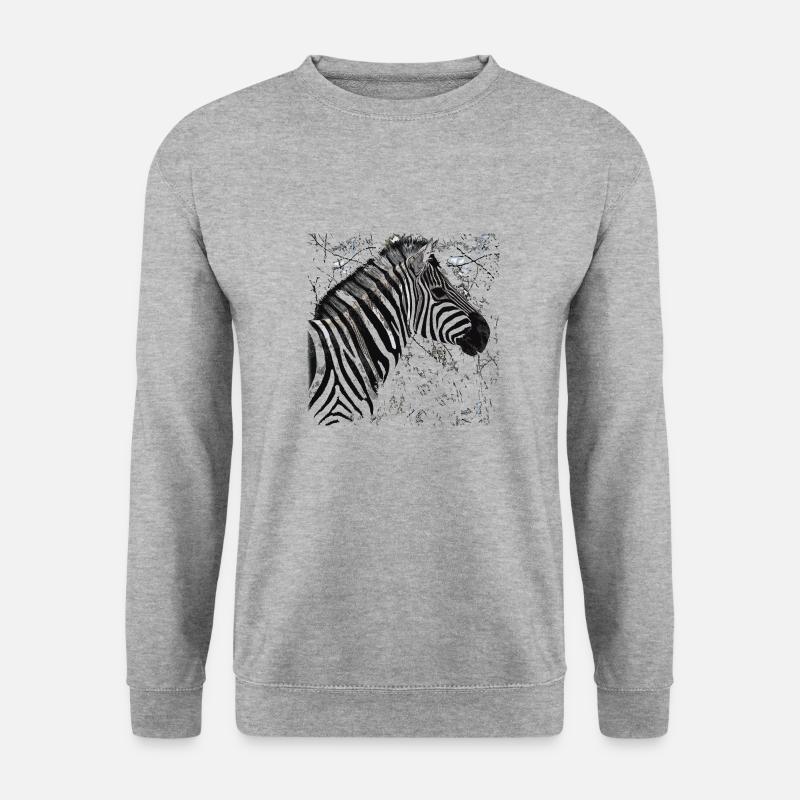 Zebra head (2) - Unisex Sweatshirt - salt & pepper