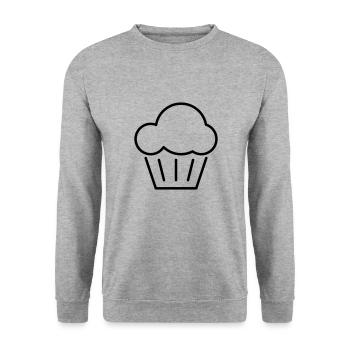 Muffin or cupcake - Unisex Sweatshirt - salt & pepper - Front - Alina (178cm) & Michal (187cm)
