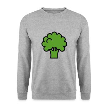 Brocoli - Sweat-shirt Unisexe - gris chiné - Devant - Alina (178cm) & Michal (187cm)
