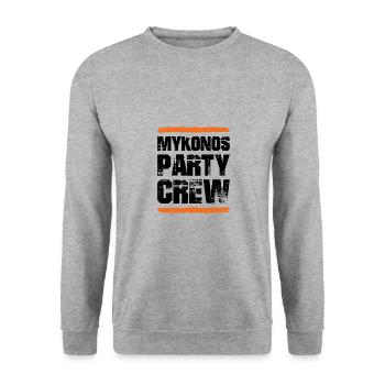 Mykonos Party Crew - Unisex Pullover - Weißgrau meliert - Vorne - Alina (178cm) & Michal (187cm)