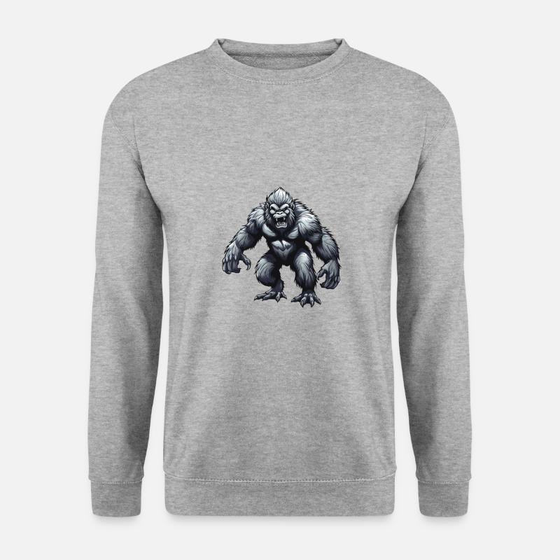 Gorilla - Unisex Pullover - Weißgrau meliert
