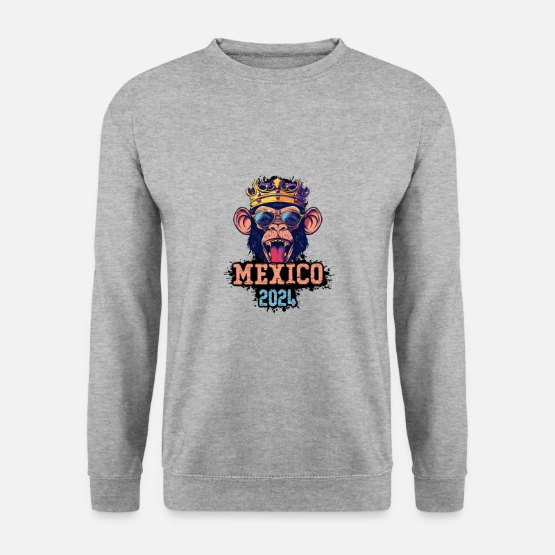 Mexico 2024 Party Monkey - Unisex Sweatshirt - salt & pepper
