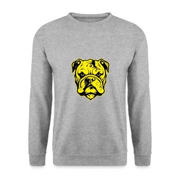 Bulldog Dog Animal Portrait - Unisex Sweatshirt - salt & pepper - Front - Alina (178cm) & Michal (187cm)