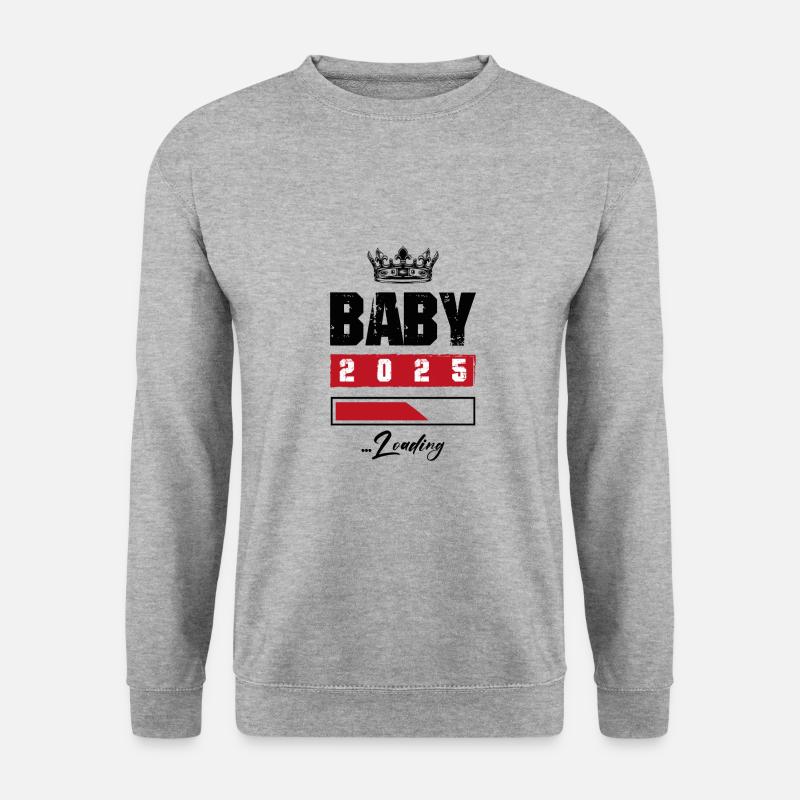 Baby 2025 Loading - Unisex Pullover - Weißgrau meliert