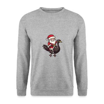 Bouquet Santa Claus - Unisex Sweatshirt - salt & pepper - Front - Alina (178cm) & Michal (187cm)