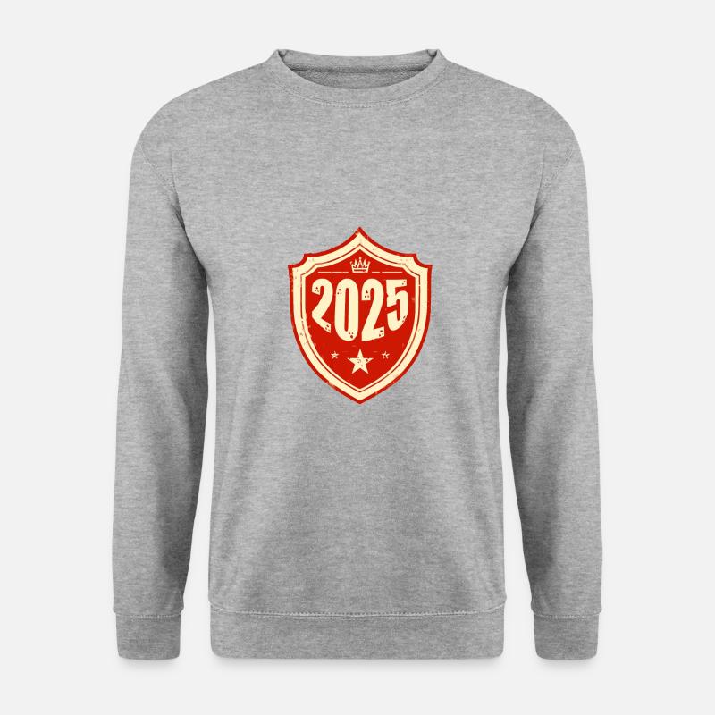 2025 jahr - Unisex Pullover - Weißgrau meliert
