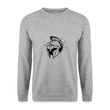 Casque Spartan Warrior - Sweat-shirt Unisexe - gris chiné - Devant - Alina (178cm) & Michal (187cm)
