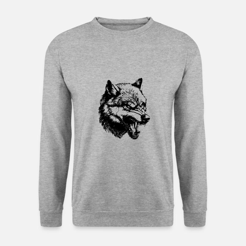 Wolf Head - Unisex Sweatshirt - salt & pepper