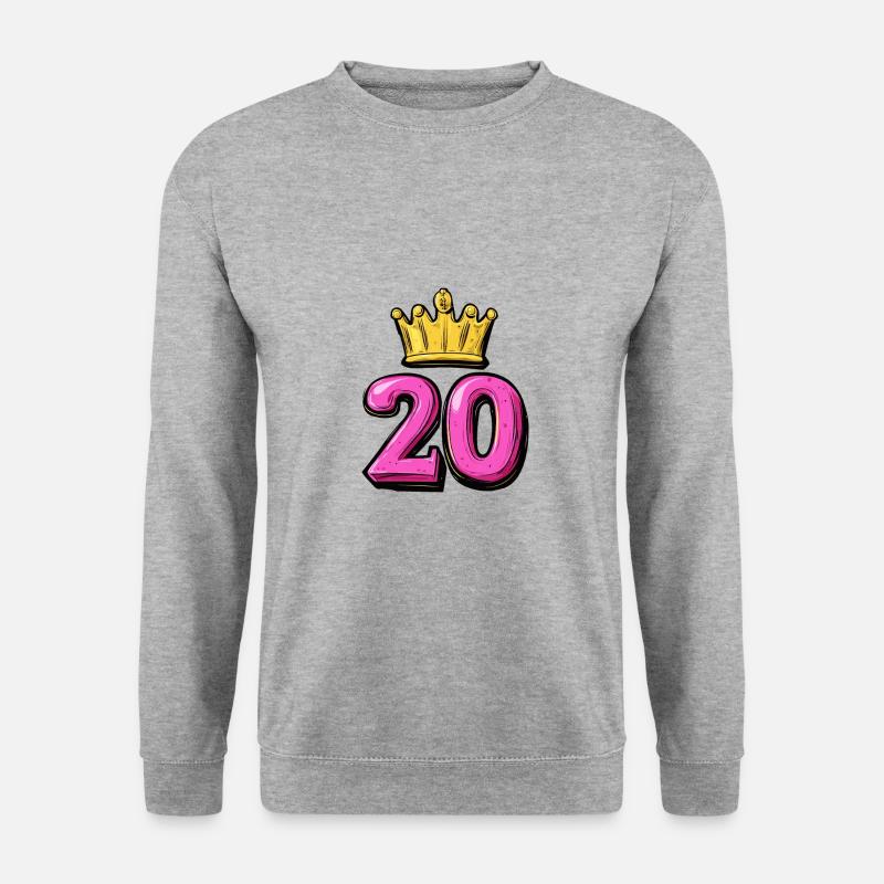 20 Number Crown - Unisex Sweatshirt - salt & pepper