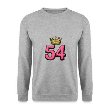Couronne à 54 chiffres - Sweat-shirt Unisexe - gris chiné - Devant - Alina (178cm) & Michal (187cm)