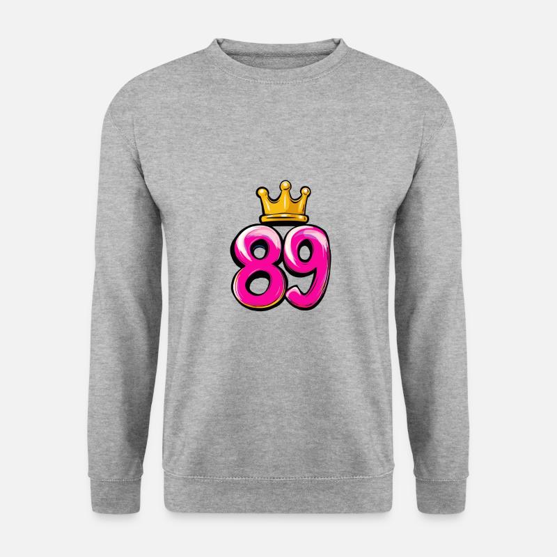 89 Number Crown - Unisex Sweatshirt - salt & pepper