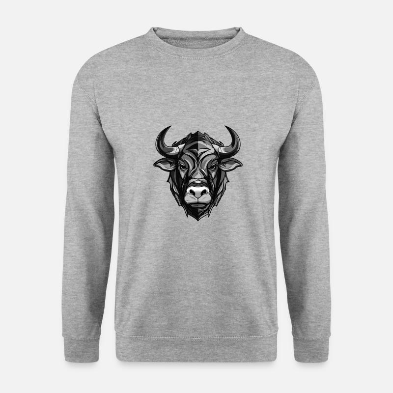 Bull Head Taurus - Unisex Sweatshirt - salt & pepper