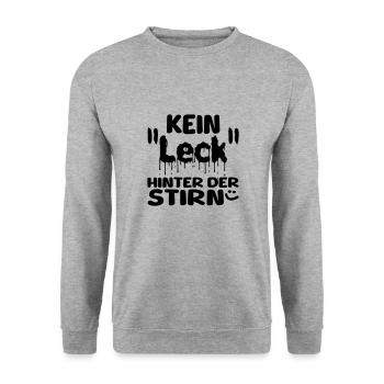 nicht viel blöde - Unisex Pullover - Weißgrau meliert - Vorne - Alina (178cm) & Michal (187cm)