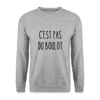 c'est pas du boulot - Sweat-shirt Unisexe - gris chiné - Devant - Alina (178cm) & Michal (187cm)