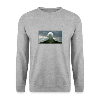 concorde & sunbeams 120dpi - Unisex Sweatshirt - salt & pepper - Front - Alina (178cm) & Michal (187cm)