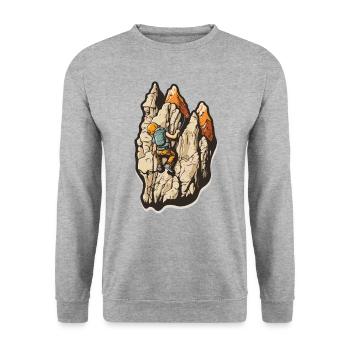 Peak Performance: Mountain Climbing - Unisex Sweatshirt - salt & pepper - Front - Alina (178cm) & Michal (187cm)