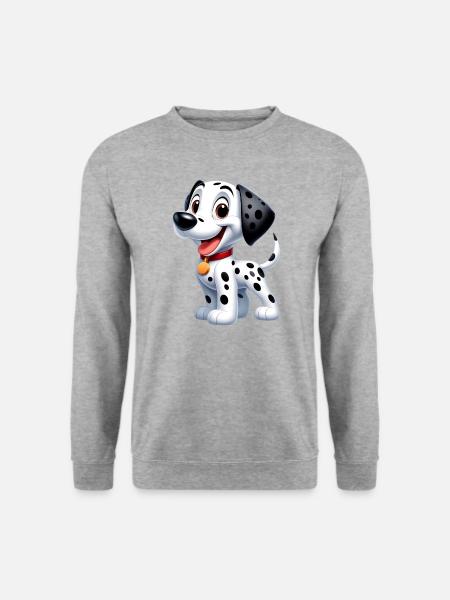 Dalmatiner 3 - Unisex Pullover - Weißgrau meliert