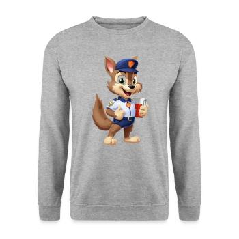 Mail Squirrel - Unisex Sweatshirt - salt & pepper - Front - Alina (178cm) & Michal (187cm)