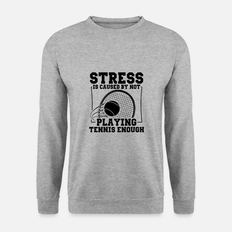 Tennis - Unisex Pullover - Weißgrau meliert