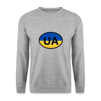 Astronomische Einheit - Unisex Pullover - Weißgrau meliert - Vorne - Alina (178cm) & Michal (187cm)