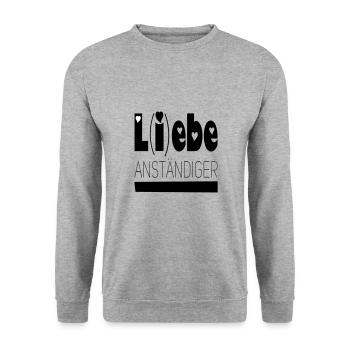 lebe anständiger - Unisex Pullover - Weißgrau meliert - Vorne - Alina (178cm) & Michal (187cm)
