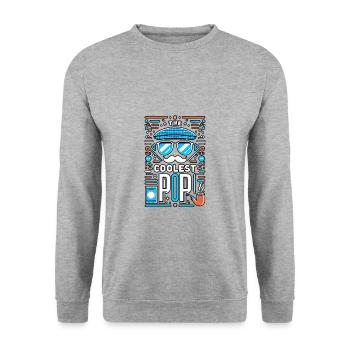 The Coolest Pop 14 - Unisex Pullover - Weißgrau meliert - Vorne - Alina (178cm) & Michal (187cm)