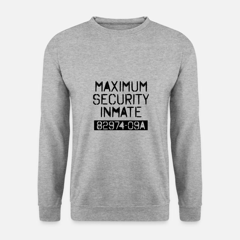 Halloween Gefängnis JVA Kostüm Männer Frauen Häftl - Unisex Pullover - Weißgrau meliert