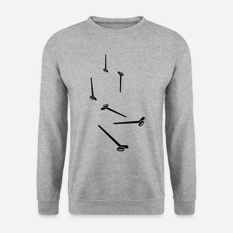 icehockey symbol icon - Unisex Pullover - Weißgrau meliert