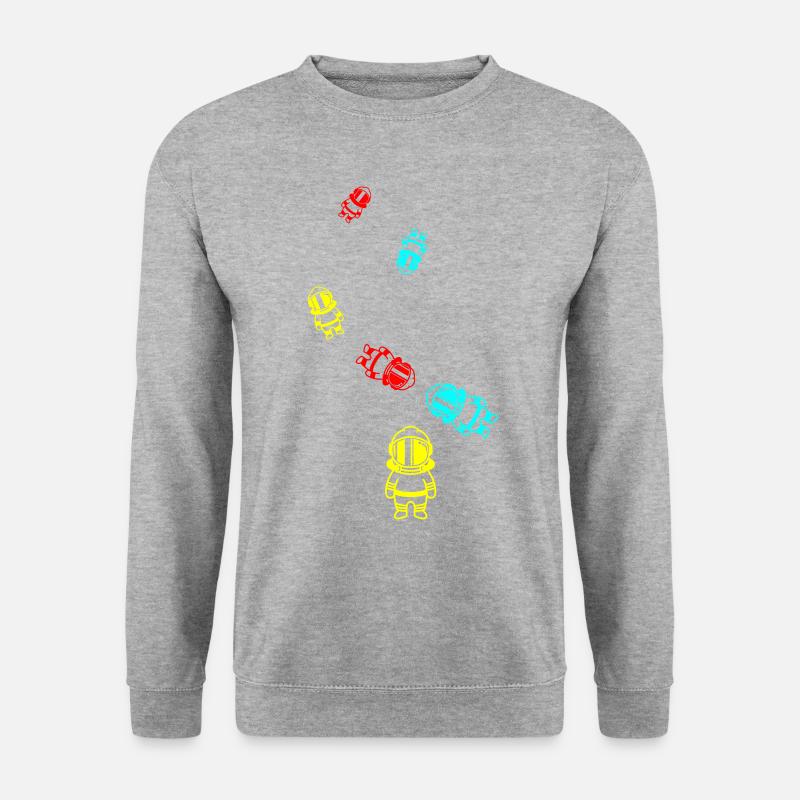 Astronaut Icon symbol - Unisex Pullover - Weißgrau meliert