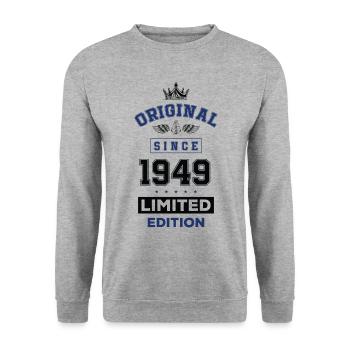 1949 limited edition birthday - Unisex Sweatshirt - salt & pepper - Front - Alina (178cm) & Michal (187cm)