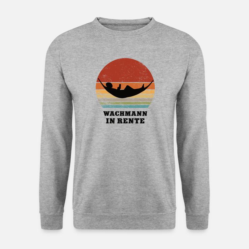 Rente Wachmann Rentner Pension Ruhestand Secruity - Unisex Pullover - Weißgrau meliert