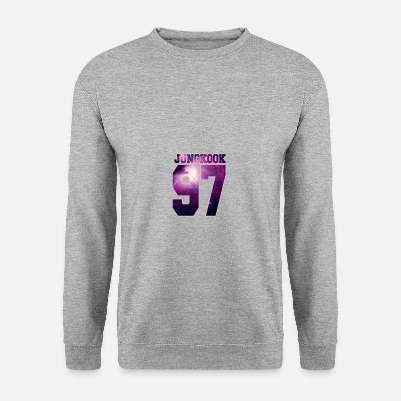 K POP JUNGKOOK 97 BTS - Unisex Pullover - Weißgrau meliert