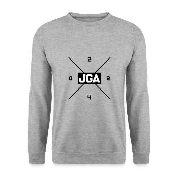 Bachelor party 2024 bachelor party - Unisex Sweatshirt - salt & pepper - Front - Alina (178cm) & Michal (187cm)