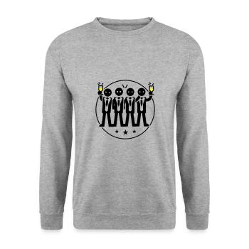 Bachelor Groom Team Bachelors - Sweat-shirt Unisexe - gris chiné - Devant - Alina (178cm) & Michal (187cm)