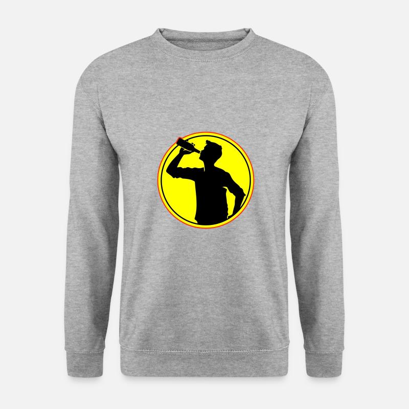 Drinker Beer Silhouette - Unisex Sweatshirt - salt & pepper